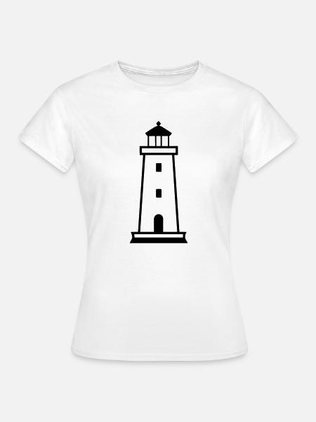 Leuchtturm - Frauen T-Shirt - Weiß