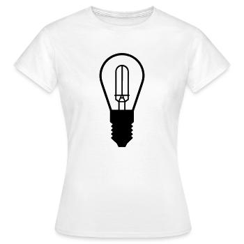 ampoule - T-shirt Femme - blanc - Devant - AI Model Female 172 dark (172cm)