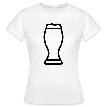 Bière - T-shirt Femme - blanc - Devant - AI Model Female 172 dark (172cm)
