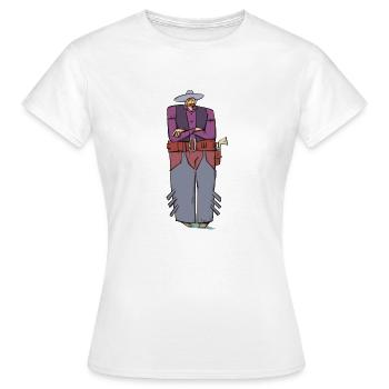 Cowboy - T-shirt Femme - blanc - Devant - AI Model Female 172 dark (172cm)