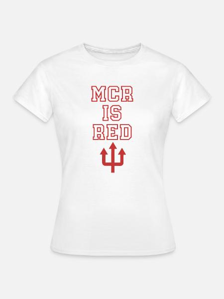 Manchester ist rot - Frauen T-Shirt - Weiß