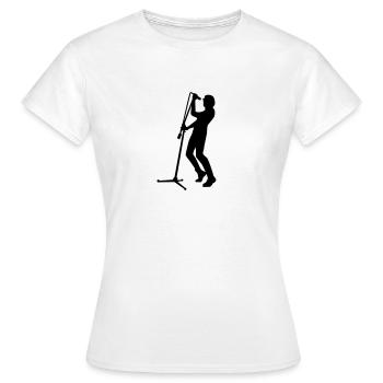 Singer - Women's T-Shirt - white - Front - AI Model Female 172 dark (172cm)