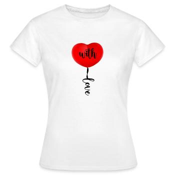 with love - Frauen T-Shirt - Weiß - Vorne - AI Model Female 172 dark (172cm)