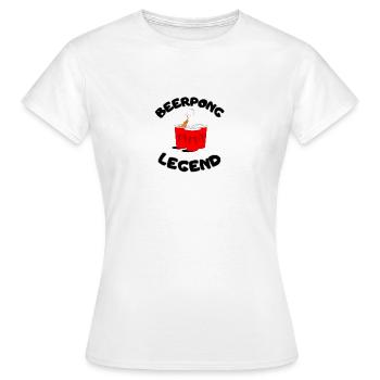 Beerpong Légende - T-shirt Femme - blanc - Devant - AI Model Female 172 dark (172cm)