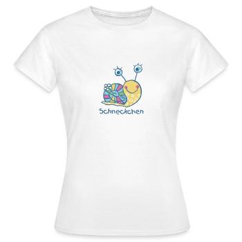 Schneckchen - Frauen T-Shirt - Weiß - Vorne - AI Model Female 172 dark (172cm)