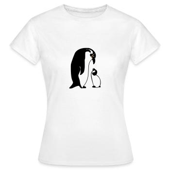 manchot - T-shirt Femme - blanc - Devant - AI Model Female 172 dark (172cm)