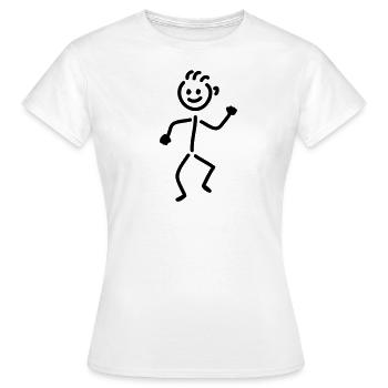 dancing males - Women's T-Shirt - white - Front - AI Model Female 172 dark (172cm)