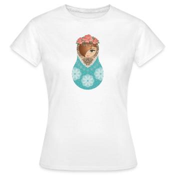 Matryoshka Julia - T-shirt Femme - blanc - Devant - AI Model Female 172 dark (172cm)