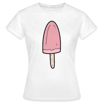Eis am Stiel - Frauen T-Shirt - Weiß - Vorne - AI Model Female 172 dark (172cm)