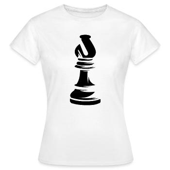 bishop bishop figure chess chess symbol vector - Women's T-Shirt - white - Front - AI Model Female 172 dark (172cm)