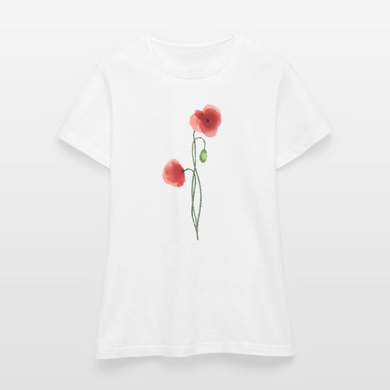 Fleur : coquelicot rouge T-shirt Femme