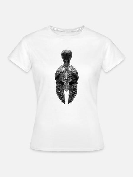 Spartaner Helm Krieger Gladiator - Frauen T-Shirt - Weiß
