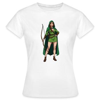 Épouse de Robin des Bois - T-shirt Femme - blanc - Devant - AI Model Female 172 dark (172cm)