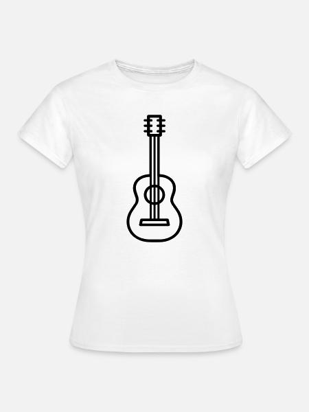 Gitarre - Frauen T-Shirt - Weiß