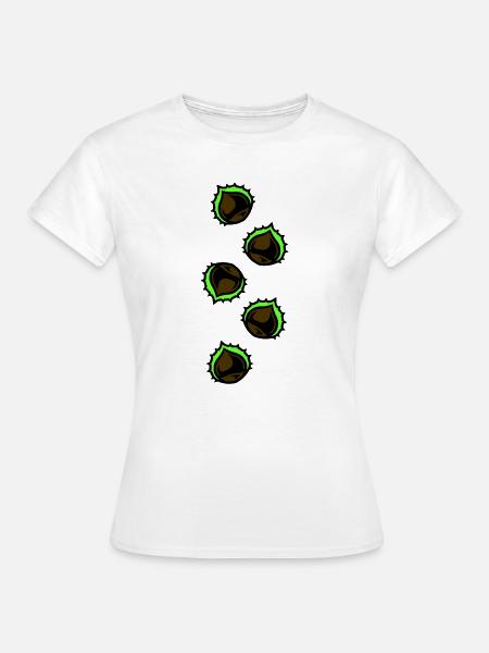 Kastanie Symbol - Frauen T-Shirt - Weiß
