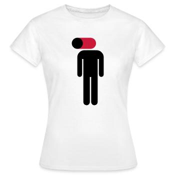 Handy an, Gehirn aus - Frauen T-Shirt - Weiß - Vorne - AI Model Female 172 dark (172cm)