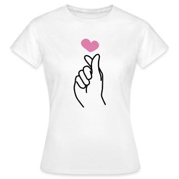 K Pop Finger Korean Pop K-Pop Snap Musik Geschenk - Frauen T-Shirt - Weiß - Vorne - AI Model Female 172 dark (172cm)