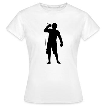 Mann Mikro - Frauen T-Shirt - Weiß - Vorne - AI Model Female 172 dark (172cm)