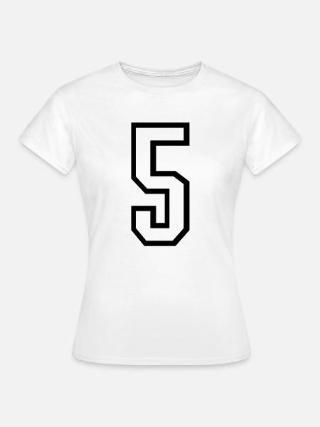 5 - Frauen T-Shirt - Weiß