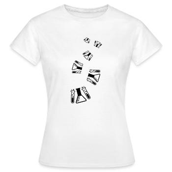 Reagenzglas chemiker - Frauen T-Shirt - Weiß - Vorne - AI Model Female 172 dark (172cm)