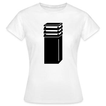 cheminée ou cheminée - T-shirt Femme - blanc - Devant - AI Model Female 172 dark (172cm)