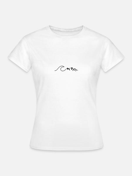 Wellen Berge - Frauen T-Shirt - Weiß