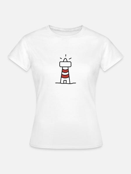 Leuchtturm Meer - Frauen T-Shirt - Weiß