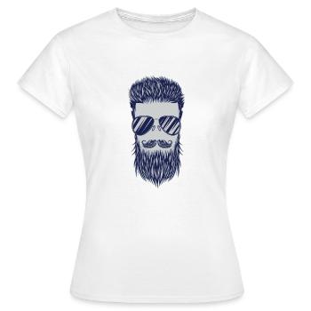 Mann Frisur Bart - Frauen T-Shirt - Weiß - Vorne - AI Model Female 172 dark (172cm)