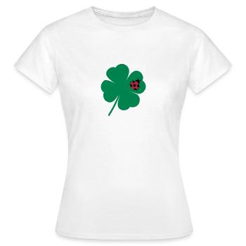 clover leaf feuille de trèfle - T-shirt Femme - blanc - Devant - AI Model Female 172 dark (172cm)