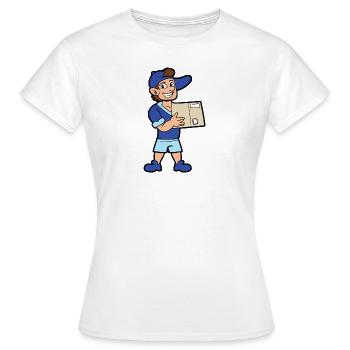 Transitaire Paketbote Paketeteller Logistik Kurier - T-shirt Femme - blanc - Devant - AI Model Female 172 dark (172cm)