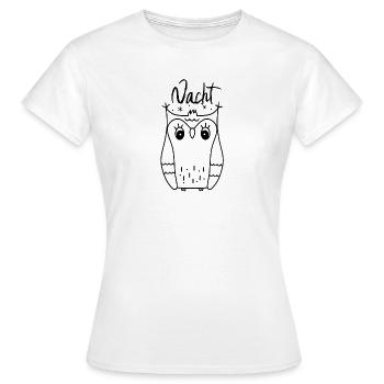Nachteule Gute Nacht - Frauen T-Shirt - Weiß - Vorne - AI Model Female 172 dark (172cm)