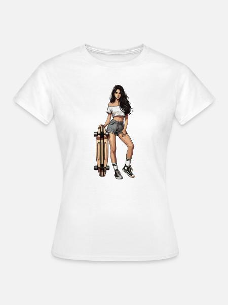 Longboard - Frauen T-Shirt - Weiß