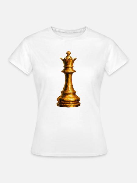 Die Goldene Dame: Absolutes Machtschach - Frauen T-Shirt - Weiß