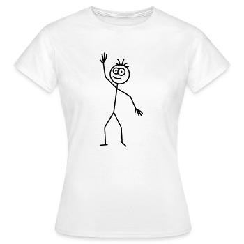 Happy Stick Figure - T-shirt Femme - blanc - Devant - AI Model Female 172 dark (172cm)