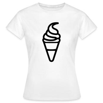 Eis - Frauen T-Shirt - Weiß - Vorne - AI Model Female 172 dark (172cm)