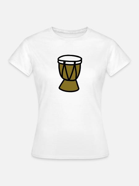Trommel - Frauen T-Shirt - Weiß