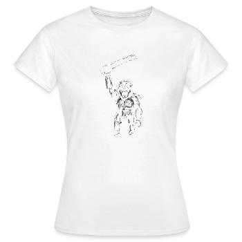 Sketchy Machete Chimp - Women's T-Shirt - white - Front - AI Model Female 172 dark (172cm)