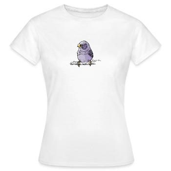 Der Spatz, Dein Freund - Frauen T-Shirt - Weiß - Vorne - AI Model Female 172 dark (172cm)
