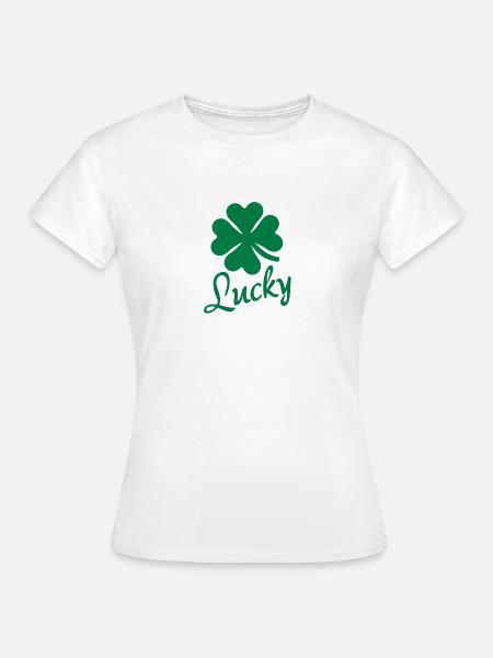 Shamrock Kleeblatt - Frauen T-Shirt - Weiß