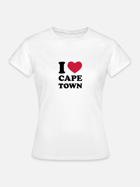 I Love Cape Town - Frauen T-Shirt - Weiß