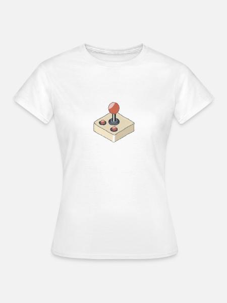 Retro Joystick oldschool - Frauen T-Shirt - Weiß