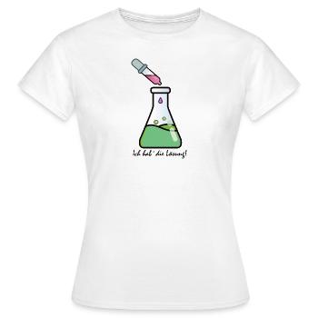 I have the solution chemistry - Women's T-Shirt - white - Front - AI Model Female 172 dark (172cm)