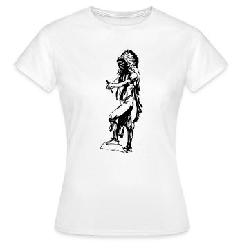 Amérique indienne idée cadeau indigène - T-shirt Femme - blanc - Devant - AI Model Female 172 dark (172cm)