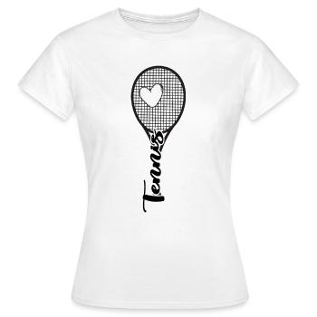 Tennis Match Balle Joueur de tennis Tennis Love - T-shirt Femme - blanc - Devant - AI Model Female 172 dark (172cm)