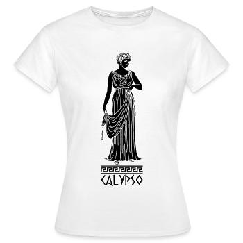 Calypso (schwarz) - Frauen T-Shirt - Weiß - Vorne - AI Model Female 172 dark (172cm)