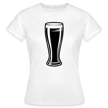 Tall Beer Glass - Women's T-Shirt - white - Front - AI Model Female 172 dark (172cm)