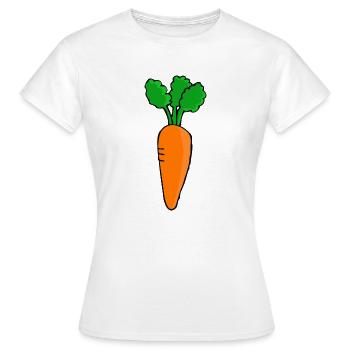 carotte - T-shirt Femme - blanc - Devant - AI Model Female 172 dark (172cm)