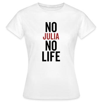 Pas de Julia Pas de vie - T-shirt Femme - blanc - Devant - AI Model Female 172 dark (172cm)