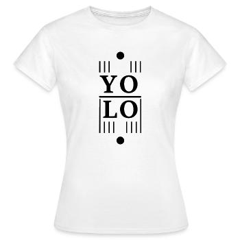 YOLO Futuristic Dark - Frauen T-Shirt - Weiß - Vorne - AI Model Female 172 dark (172cm)