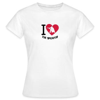 Liebe Schießsport Präzisions coeur2 - Frauen T-Shirt - Weiß - Vorne - AI Model Female 172 dark (172cm)